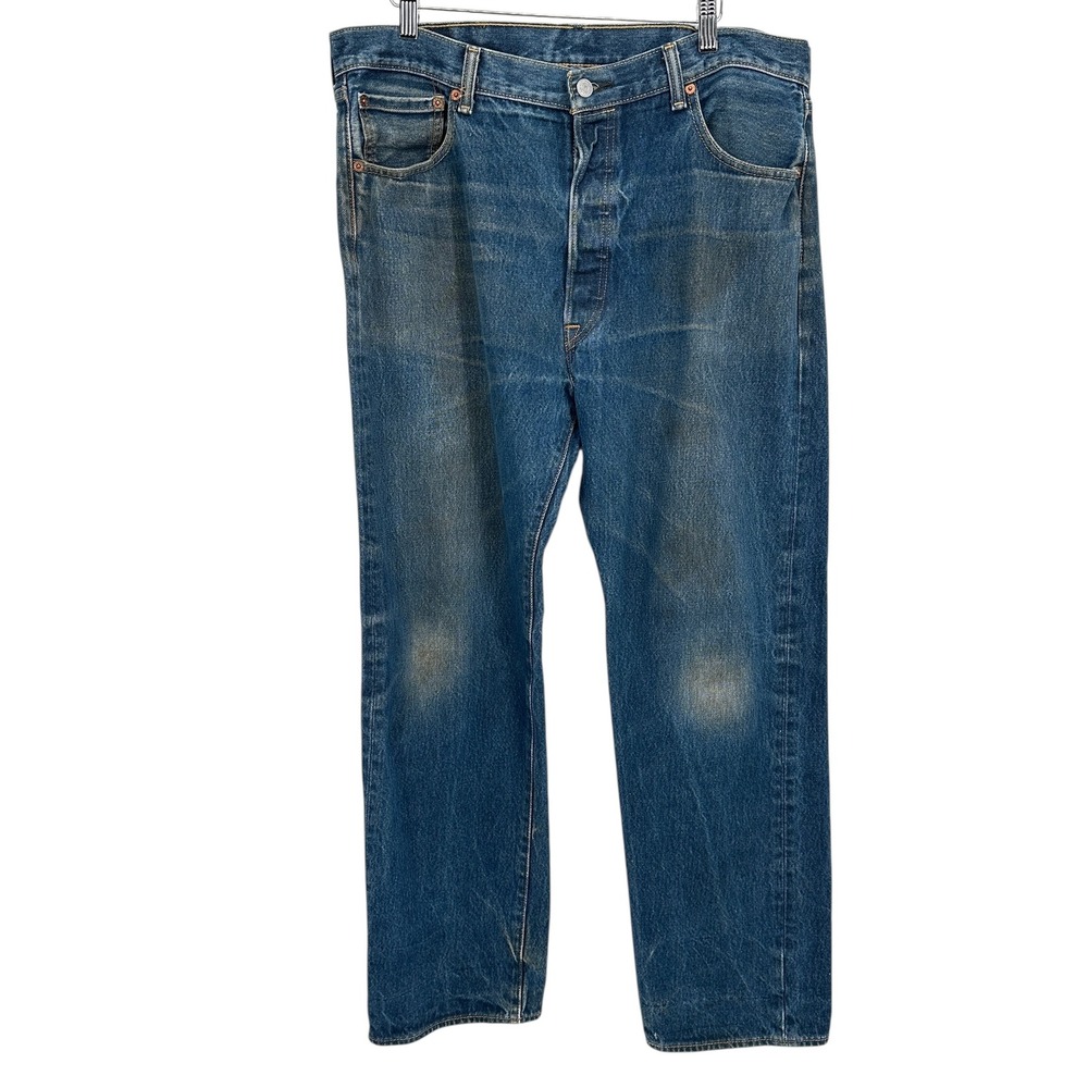 Levi's 501 Jeans Mens W38 L33 Button‎ Fly Blue Denim Straight Leg